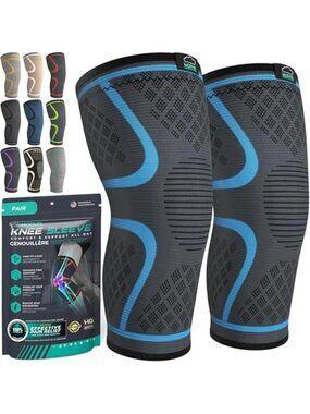 New Compression Knee Brace for Women & Men - 2 Pack Knee Brace for Women
